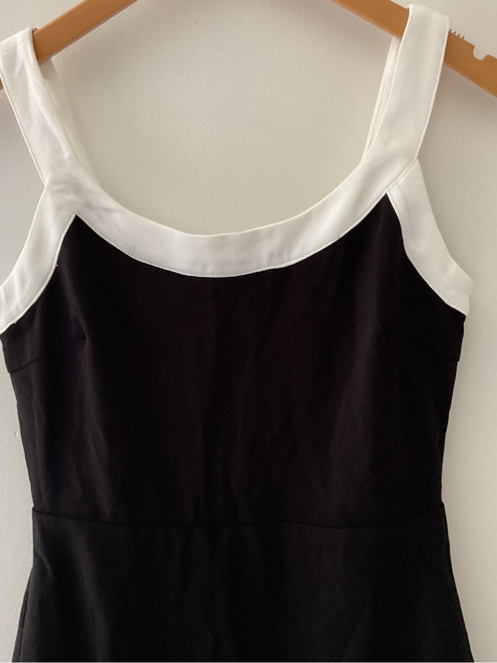 Lulus Posh Darling Black Color Block Sleeveless Pockets Crepe Knit Mini Dress M - Picture 6 of 15